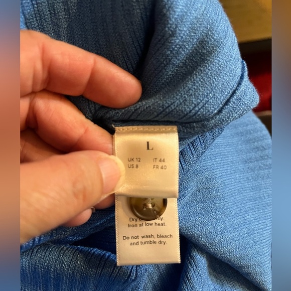 NWT Anna October-PARIS BREAKFAST OPEN-BACK RIBBED-KNIT MAXI DRESS. Size L - Picture 6 of 8